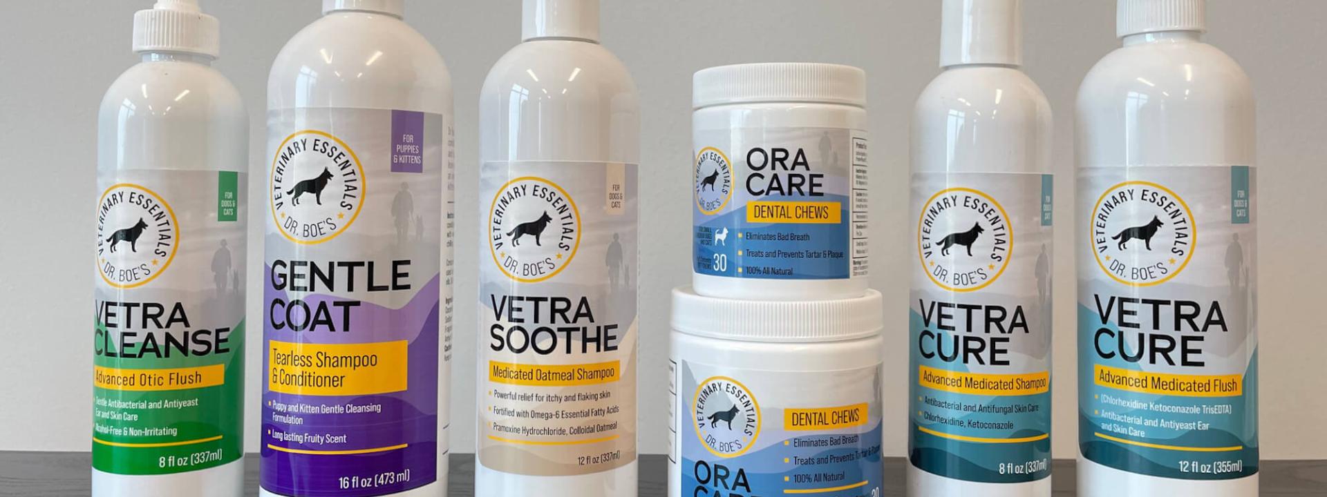 Dr. Boe's full line of Veterinary Essentials
